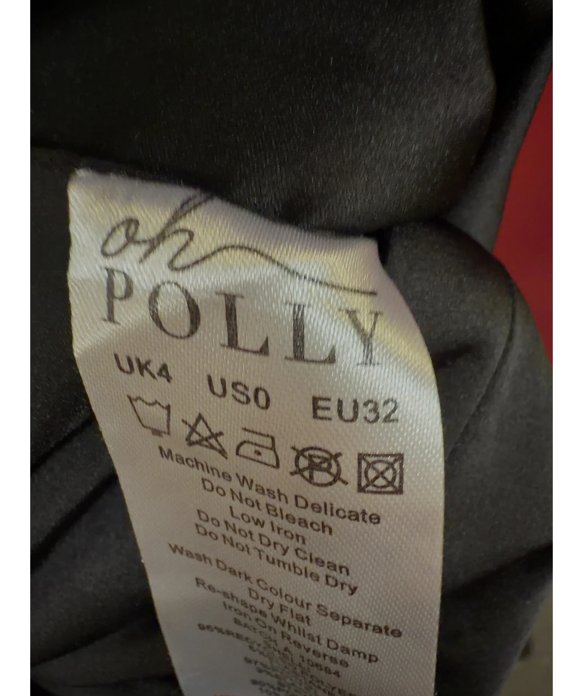 OH POLLY Black Carlotta halterneck lace-up A-line mini dress, size UK 4 — care label