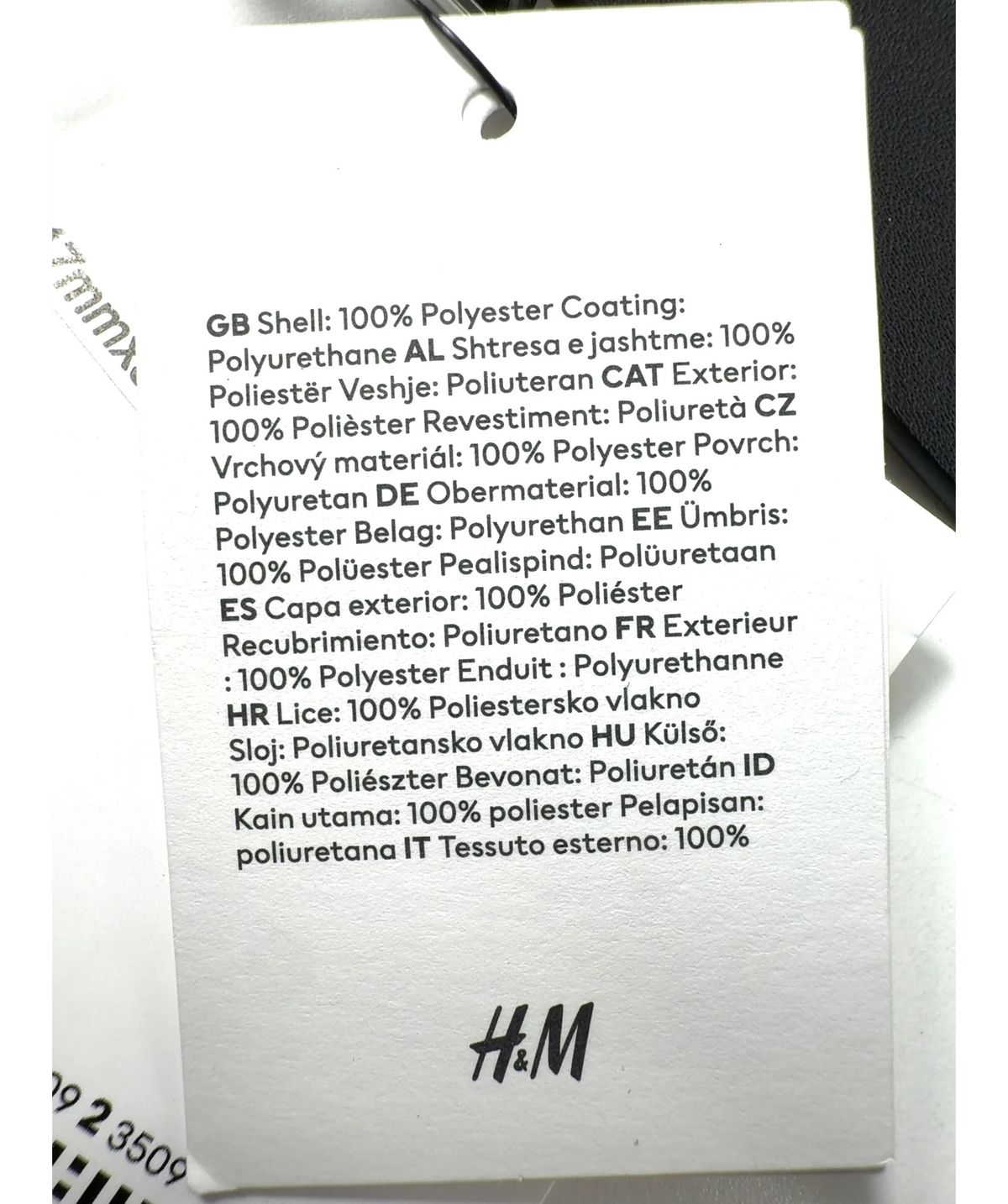 H&M Black Colour, size UK XS — care label
