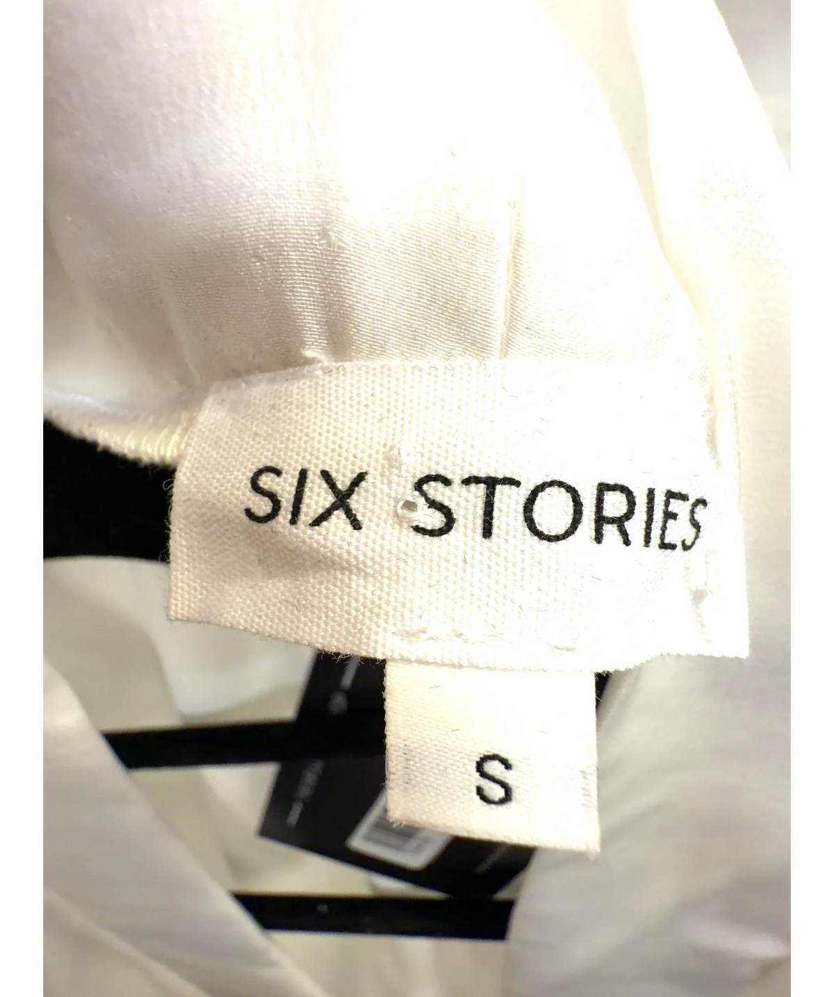 Six Stories White Chiffon Sleeve Maxi Satin Robe, size UK S — detail