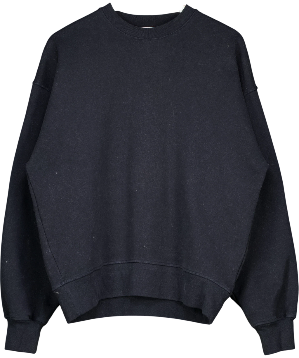 Raey Black relaxed crew-neck sweatshirt, size UK 10 — front