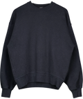 Raey Black relaxed crew-neck sweatshirt, size UK 10 — front