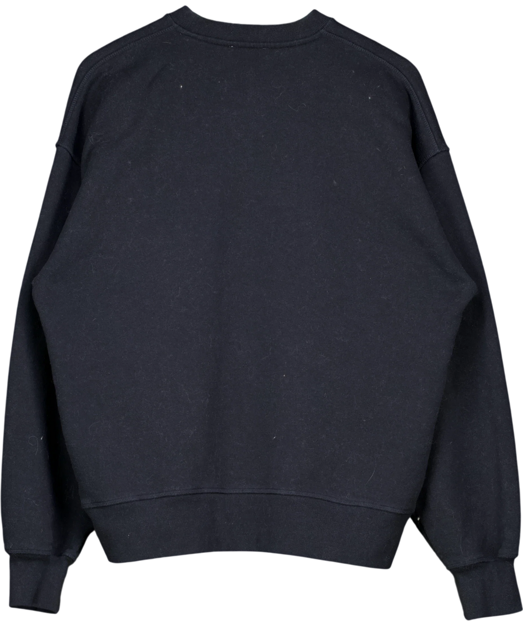 Raey Black relaxed crew-neck sweatshirt, size UK 10 — back