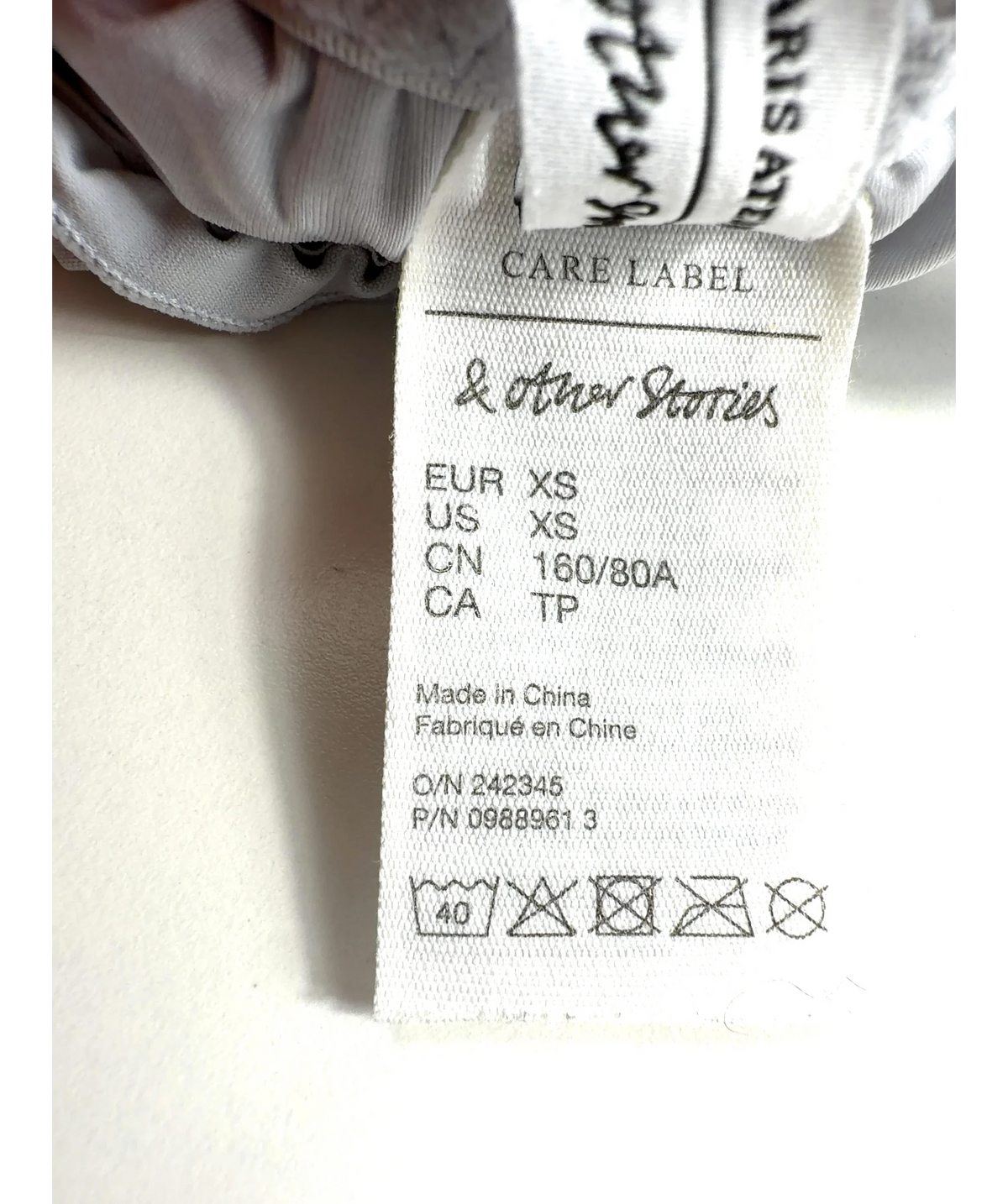 & OTHER STORIES light blue Colour, size UK XS — care label