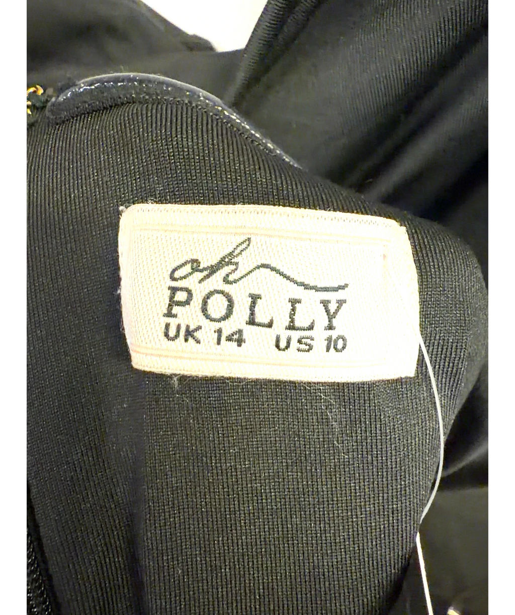 OH POLLY Black Colour, size UK 14 — care label