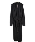 SKIMS Black Cozy Knit Long Robe, size UK S/M — front