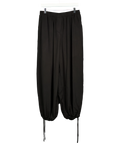 ASOS Black drawstring barrel-leg/balloon trousers, size UK 8 — front