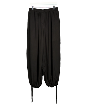 ASOS Drawstring Barrel-Leg Trousers Black UK 8