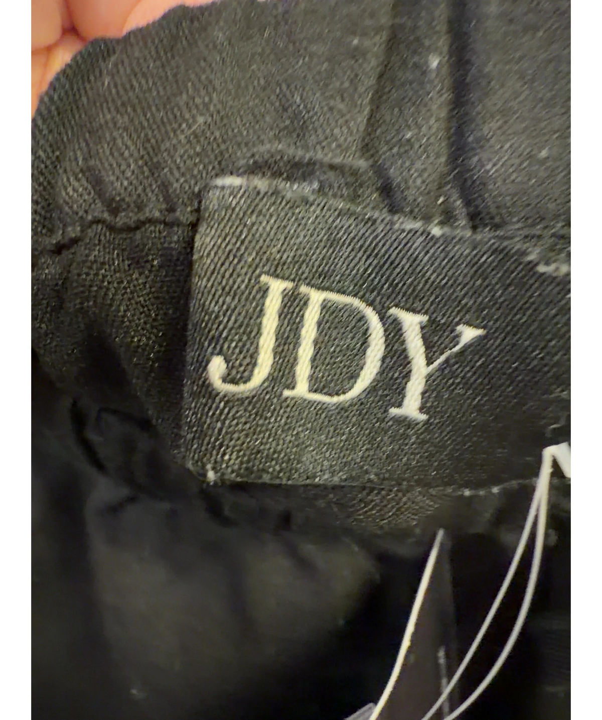 JDY Black JDYPALOMA MW LOOSE PANT WVN EXP, size UK S — detail