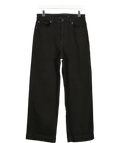 Jigsaw Black Tyne Wide Leg Cropped Jean, size W28 — front