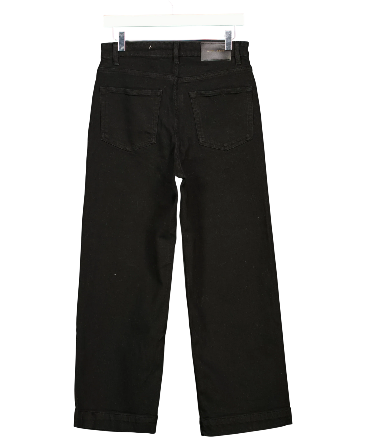 Jigsaw Black Tyne Wide Leg Cropped Jean, size W28 — back