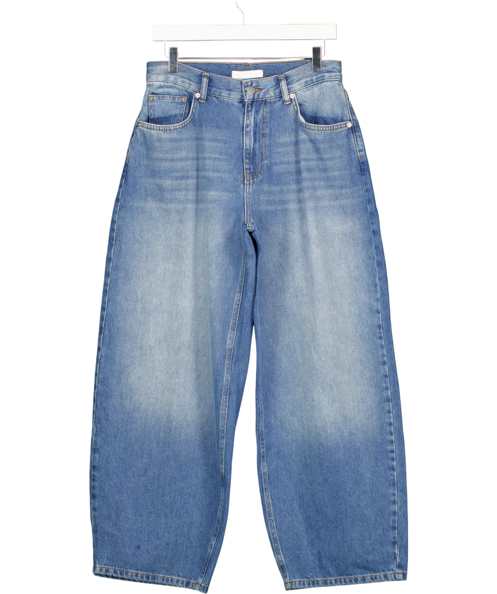 WAT. THE BRAND Blue The Blake Barrel Jean, size UK 10 — front