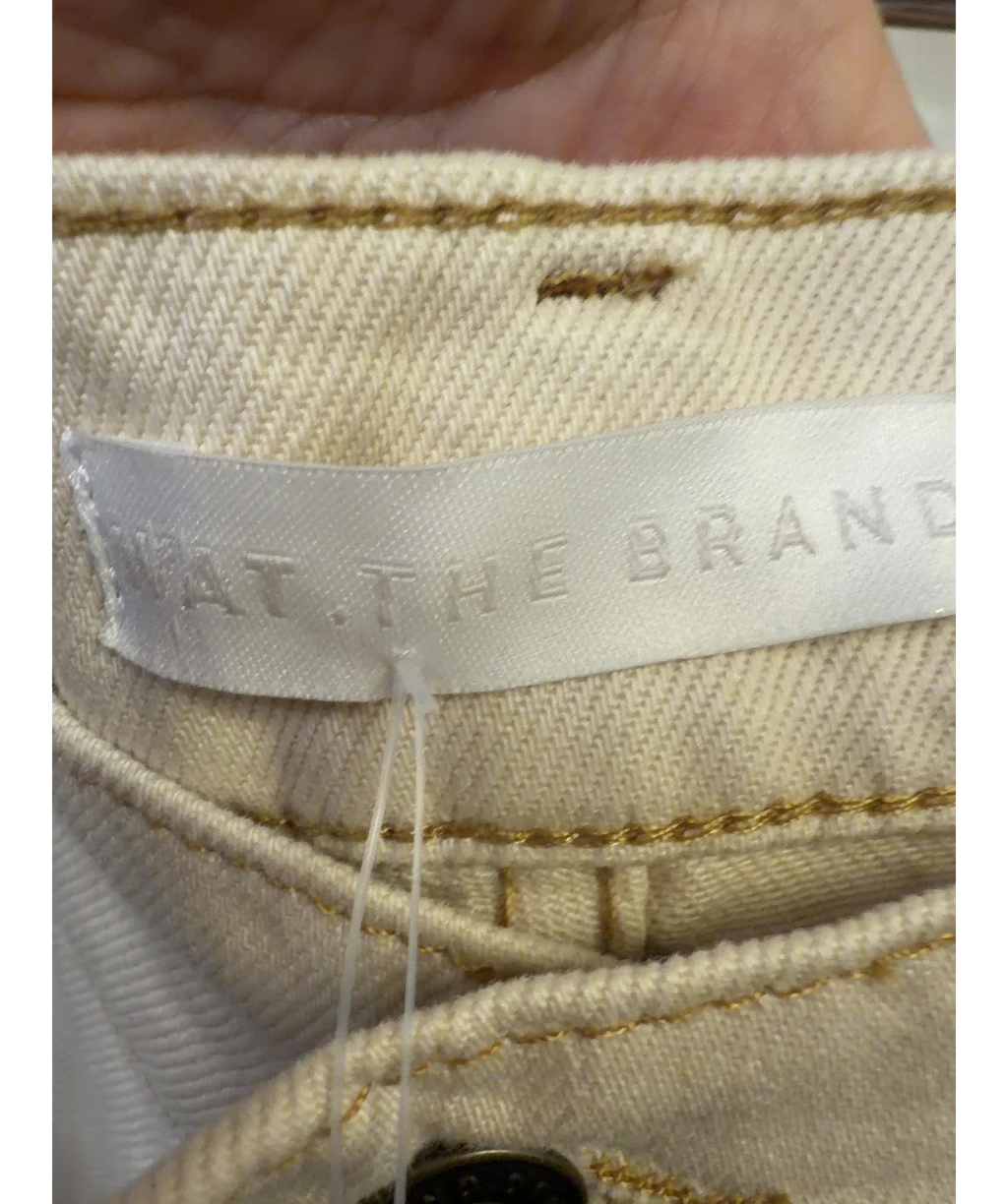 WAT. THE BRAND Beige The Blake Barrel Jean, size UK 10 — detail