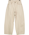 WAT. THE BRAND Beige The Blake Barrel Jean, size UK 10 — front