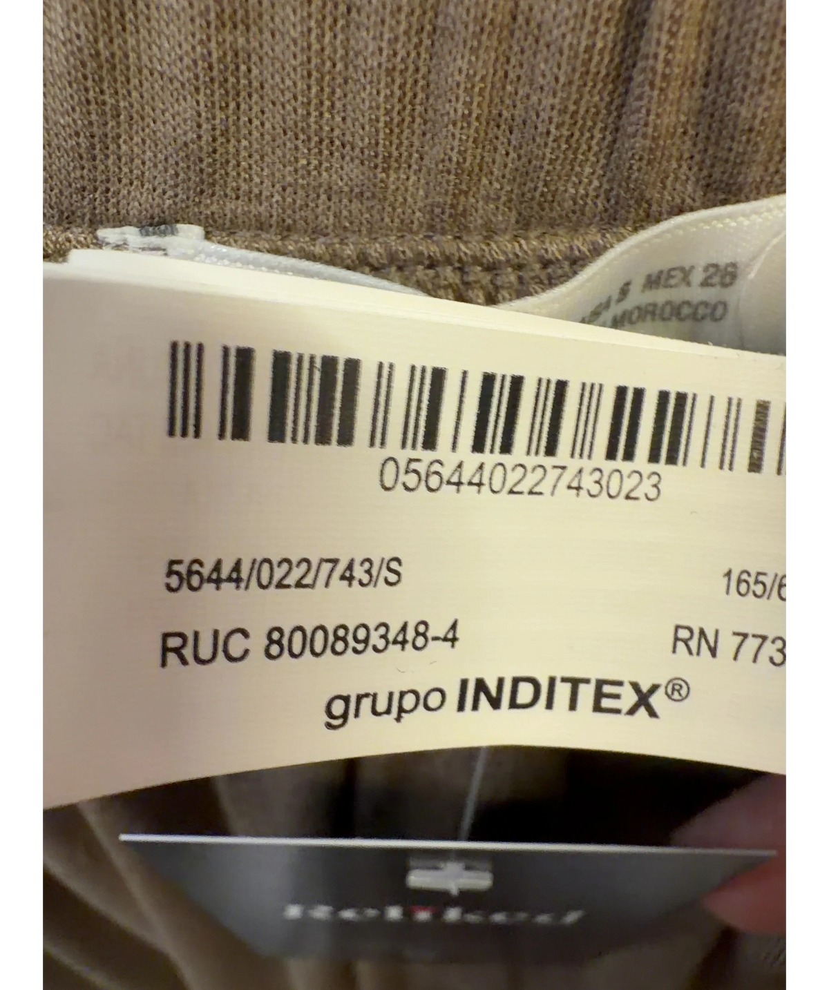 ZARA Brown Colour, size UK S — label