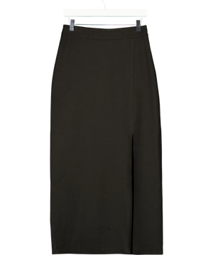 Pixie Market High-Waist Split-Hem Woven Midi Skirt UK S