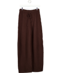DISSH Brown merino wool knit trousers, size UK S — front