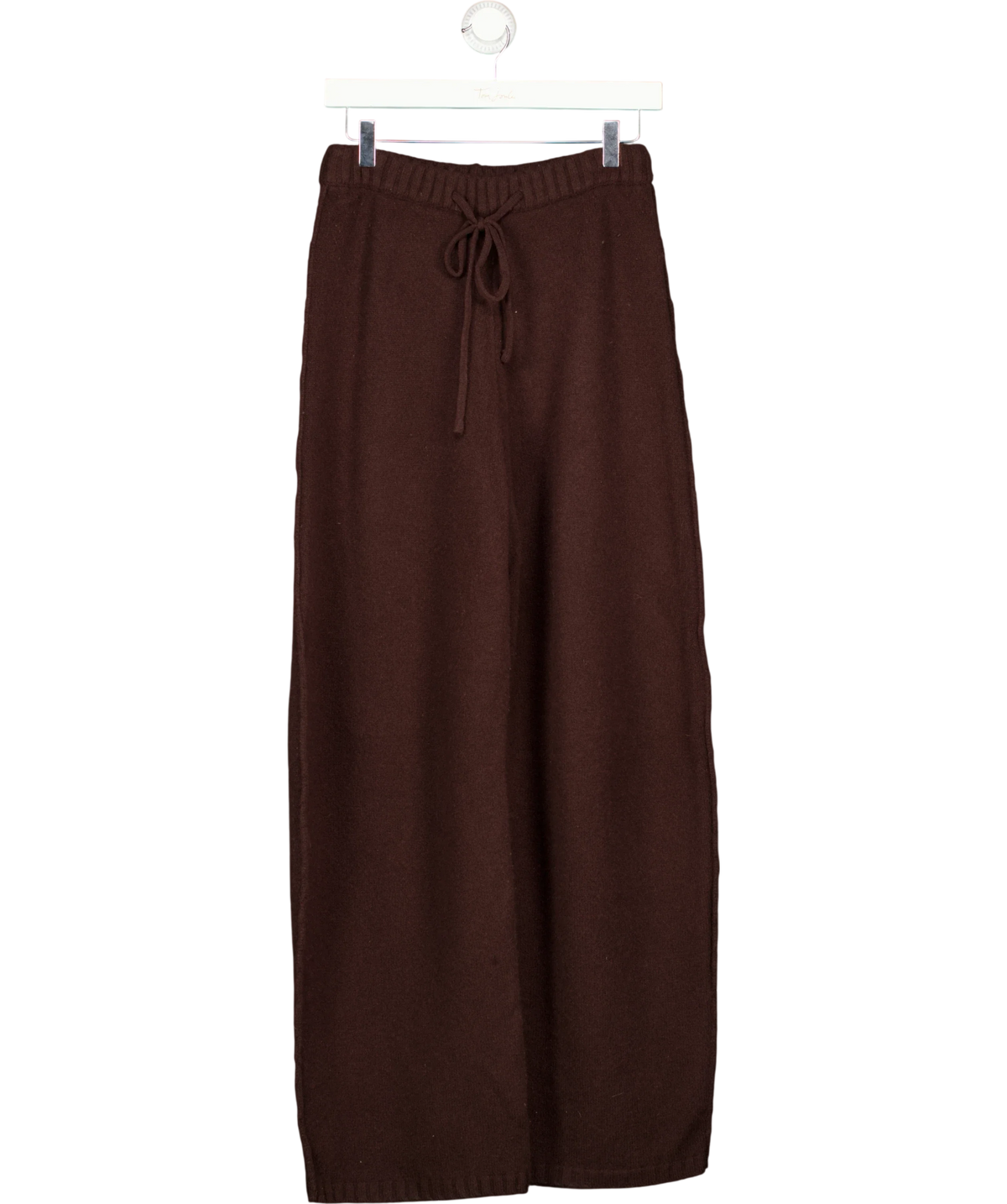 DISSH Brown merino wool knit trousers, size UK S — front