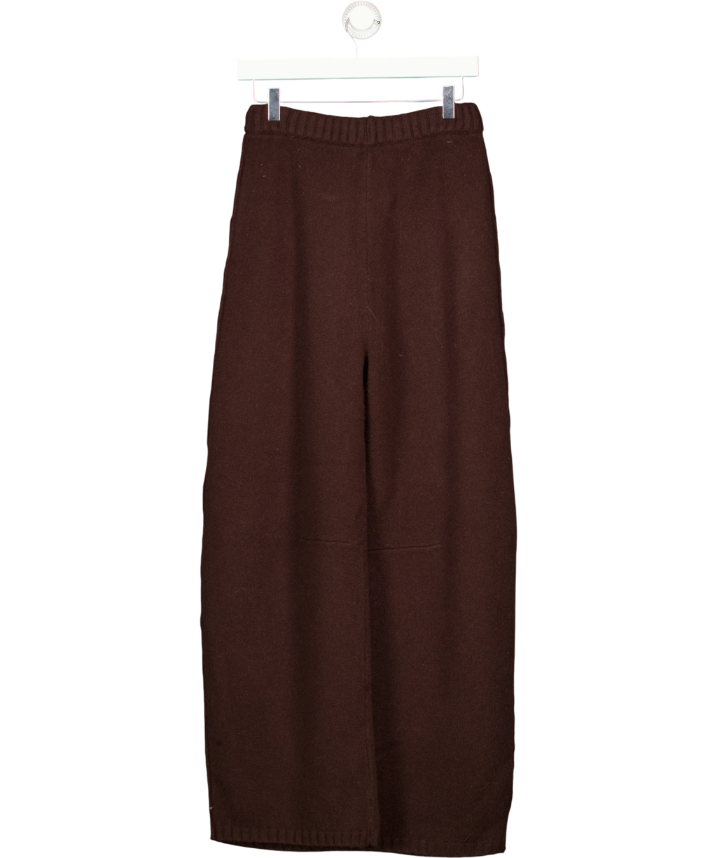 DISSH Brown merino wool knit trousers, size UK S — back