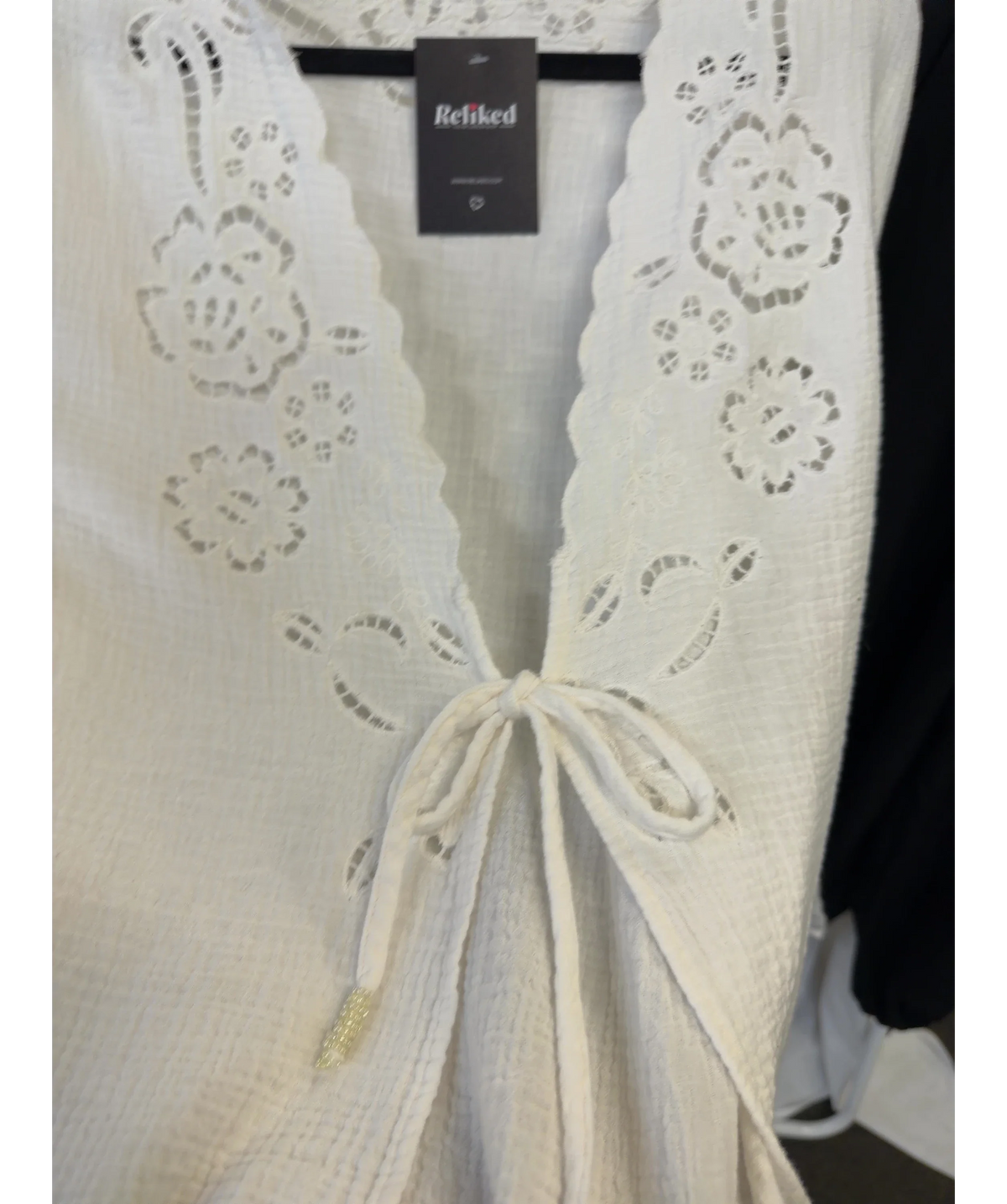 H&M White AnamariaPW Blouse, size UK S — care label
