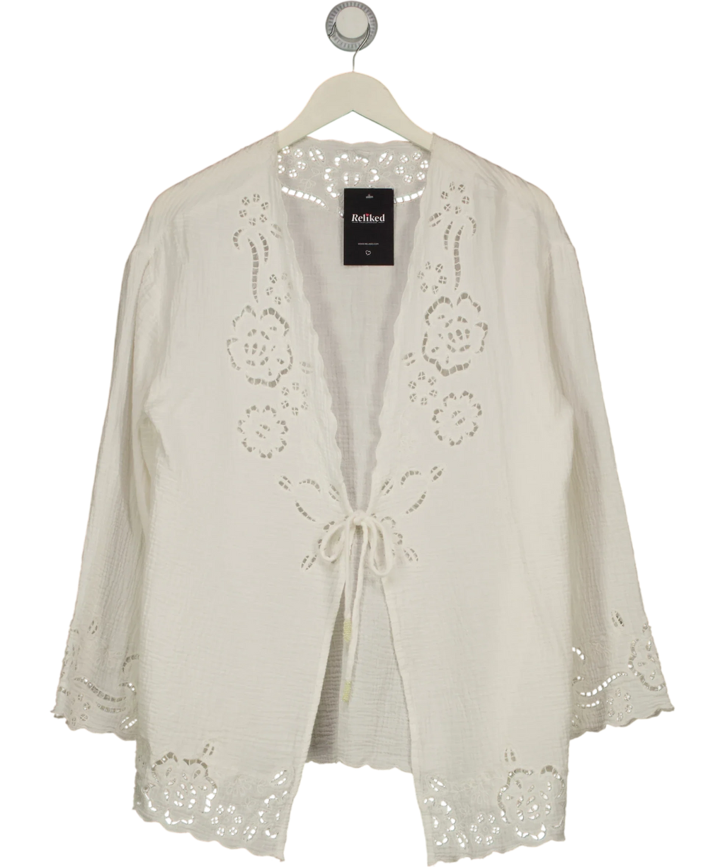 H&M White AnamariaPW Blouse, size UK S — front