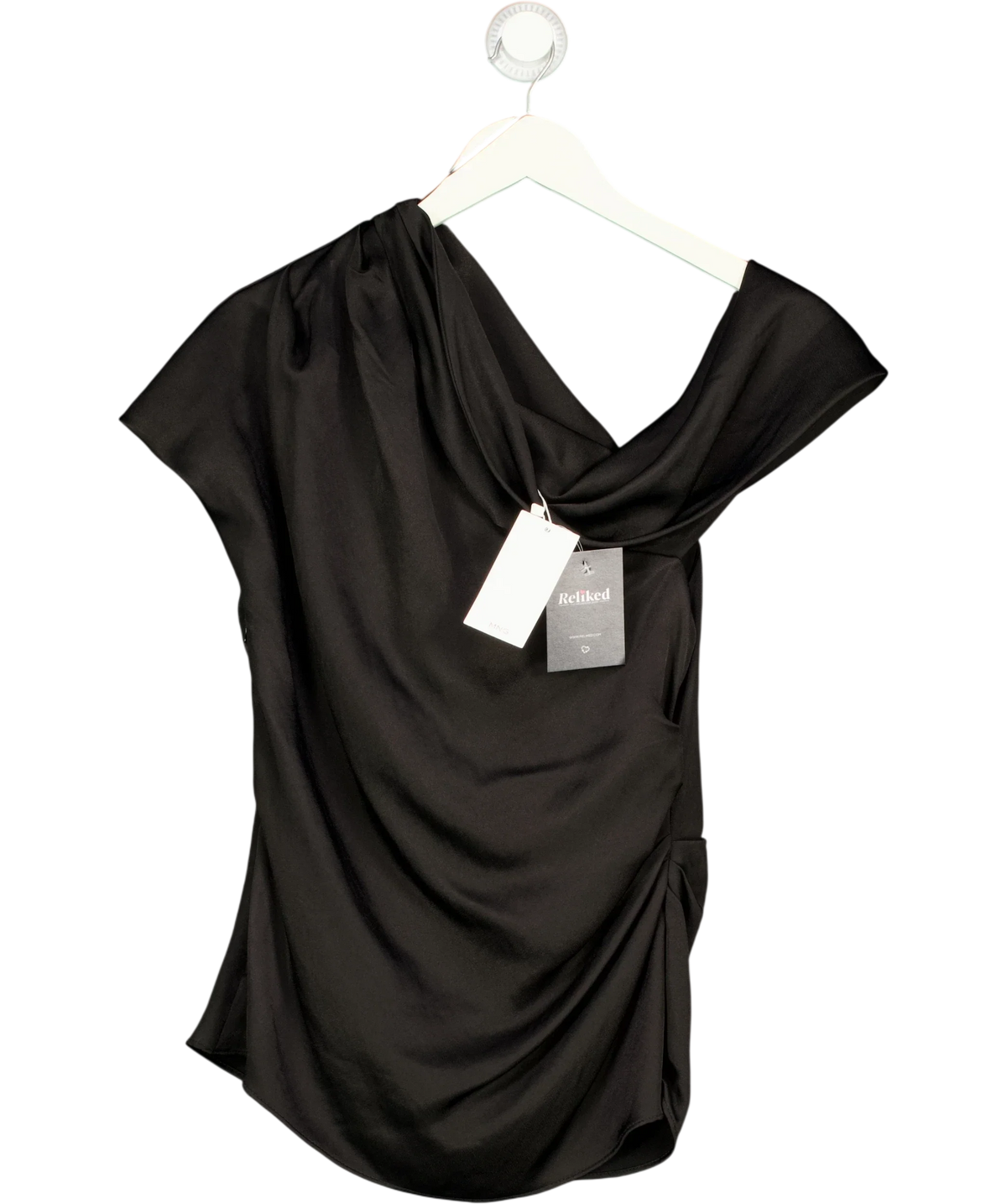 MANGO Black BLUSA 234SANDRIX, size UK 10 — front