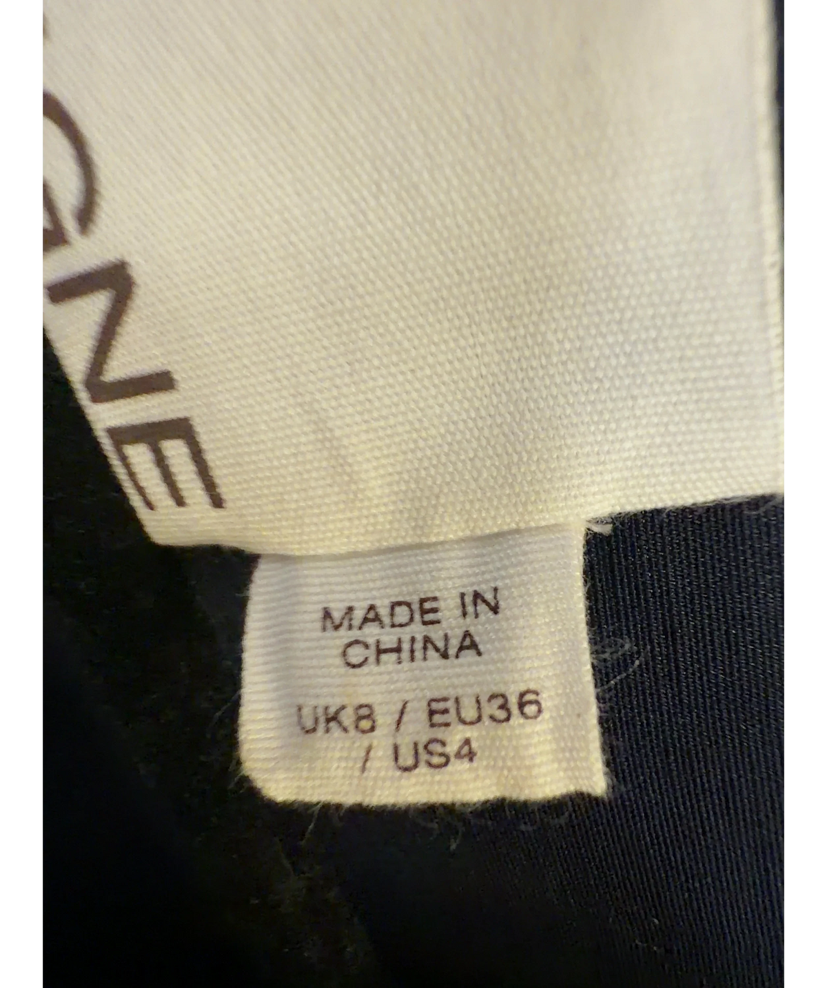 Aligne navy Saffron Knot Fastening Satin Shirt, size UK 8 — care label