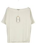 Albaray White Off Shoulder T Shirt, size UK 8 — front