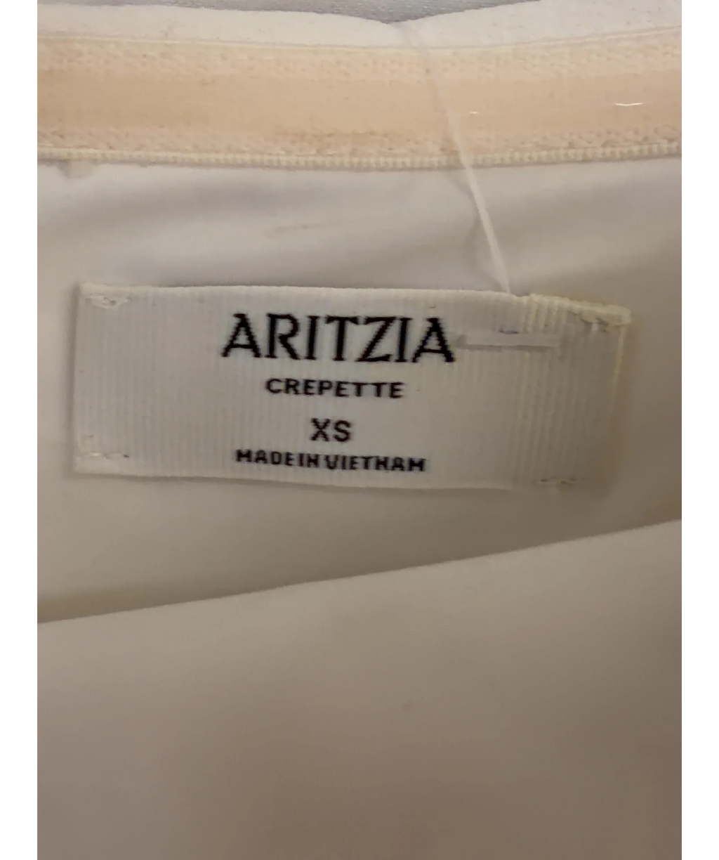 ARITZIA White Lilou Tube Top - Crepette™, size UK XS — detail