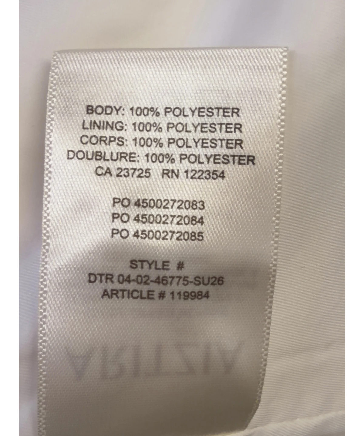 ARITZIA White Lilou Tube Top - Crepette™, size UK XS — label