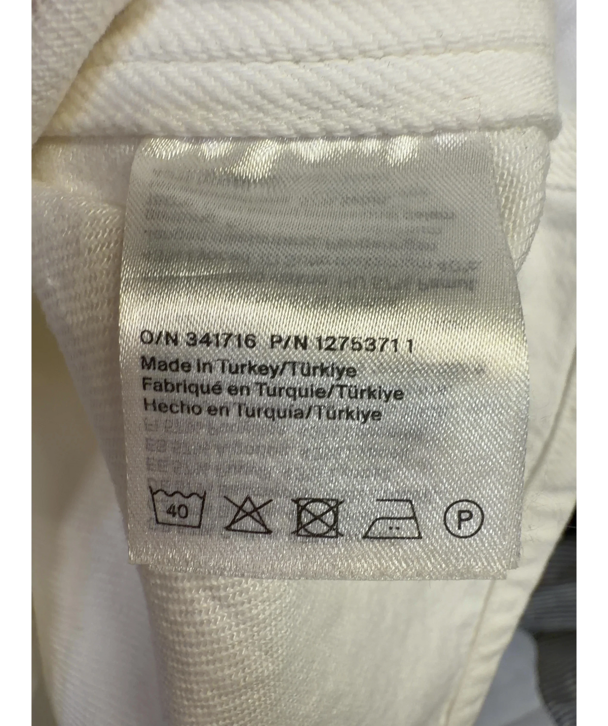 cos White Colour, size UK 8 — label