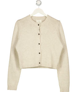 DISSH Beige wool-blend crew neck cardigan, size UK S — front