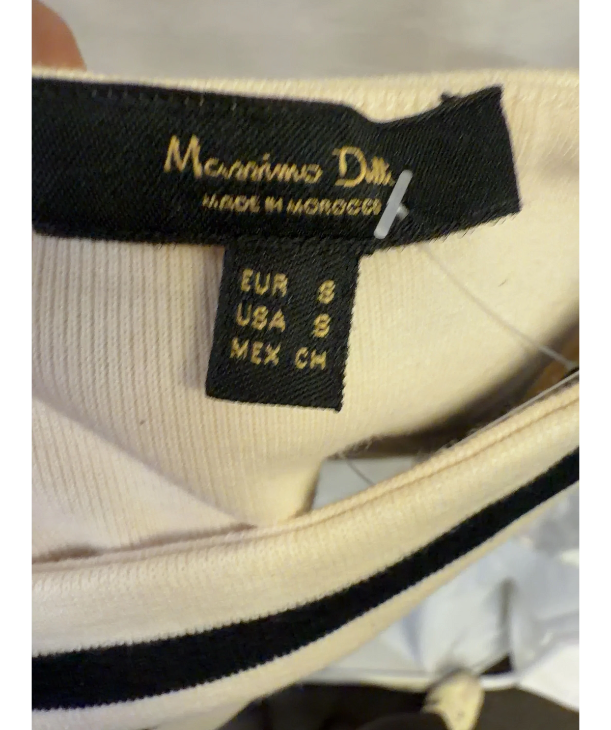 Massimo Dutti White Colour, size UK S — care label