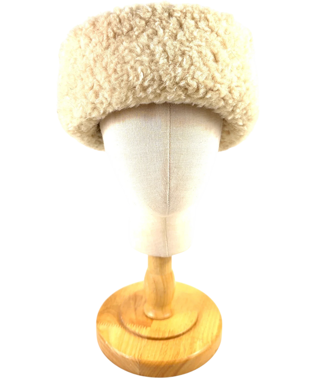 ARKET Beige Pile Hat — front