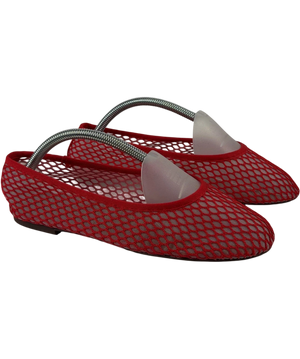 Next Forever Comfort Round Toe Mesh Ballerina Flats Red UK 6
