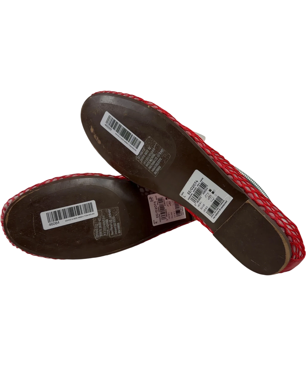 Next Red Forever Comfort® Round Toe Mesh Ballerina Flats, size UK 6 EU 39 👠 — view 8