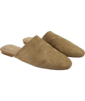 LINZI Beige Blake Beige Faux Suede Mules, size UK 7 EU 40 👠 — front