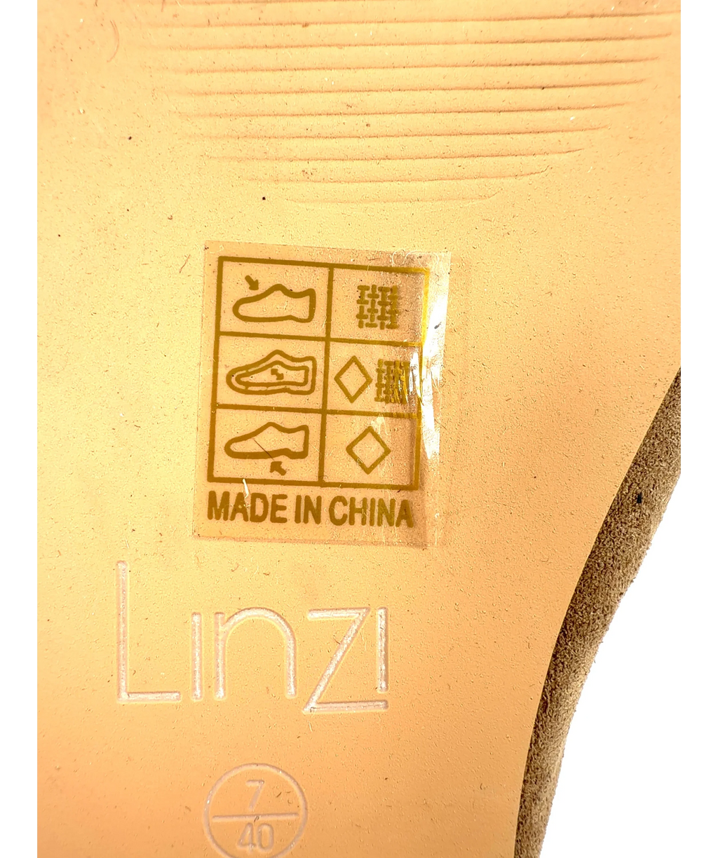 LINZI Beige Blake Beige Faux Suede Mules, size UK 7 EU 40 👠 — additional view