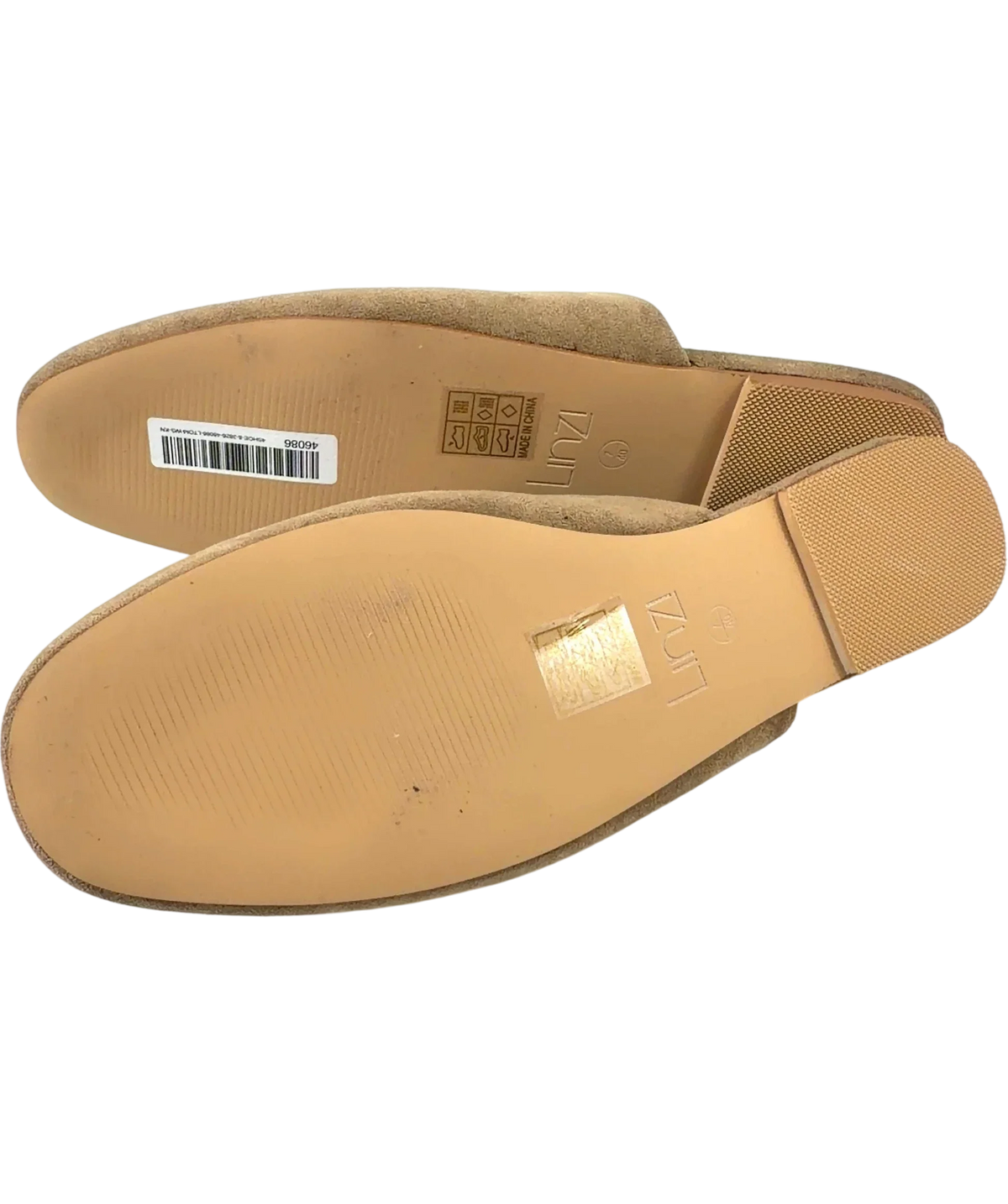 LINZI Beige Blake Beige Faux Suede Mules, size UK 7 EU 40 👠 — view 8