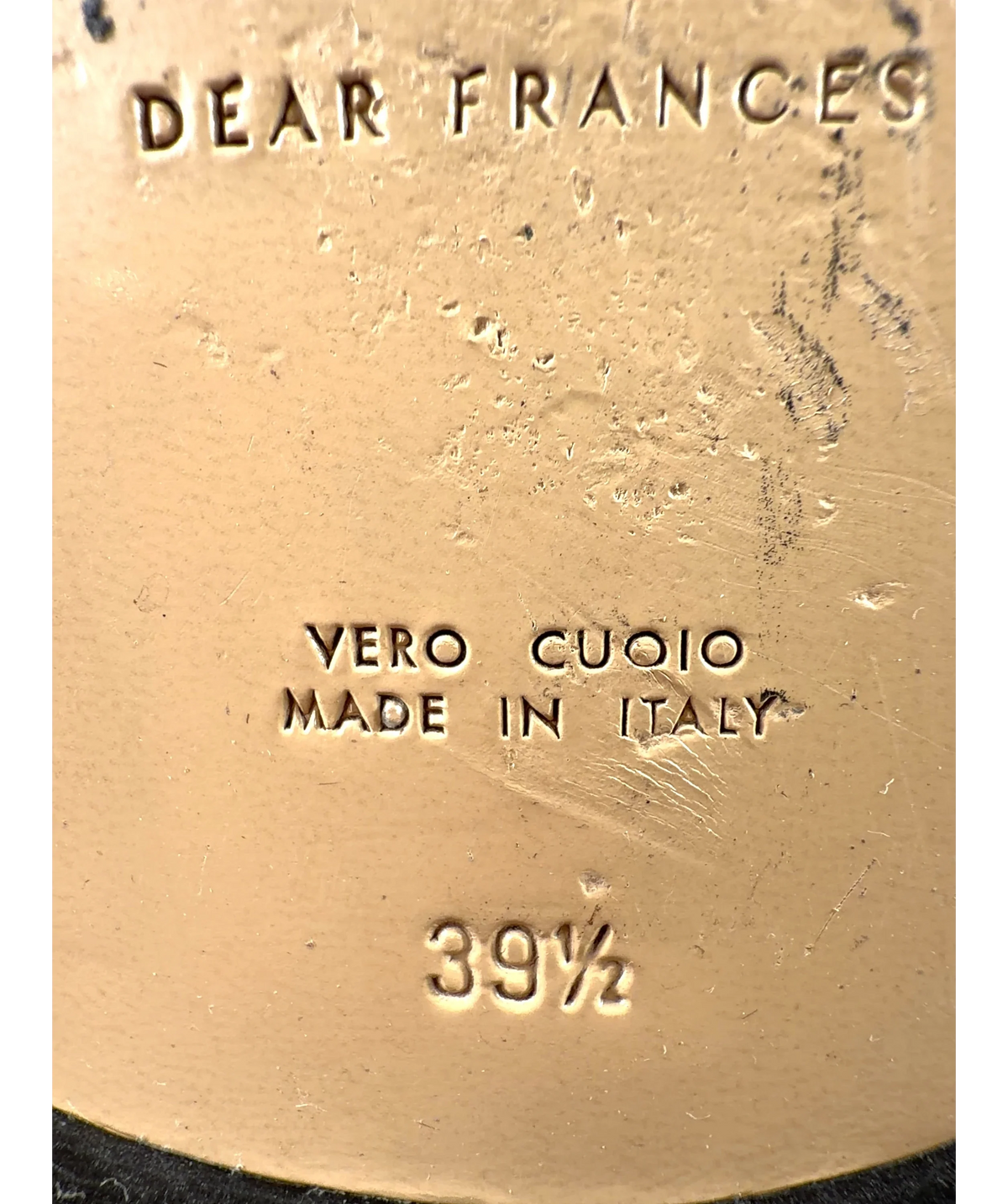 Dear Frances Beige Colour, size UK 6.5 EU 39.5 👠 — fabric detail