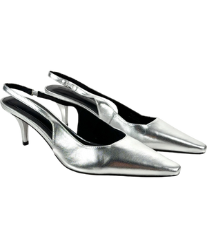 ASOS Shake Slingback Kitten Heels Metallic UK 7