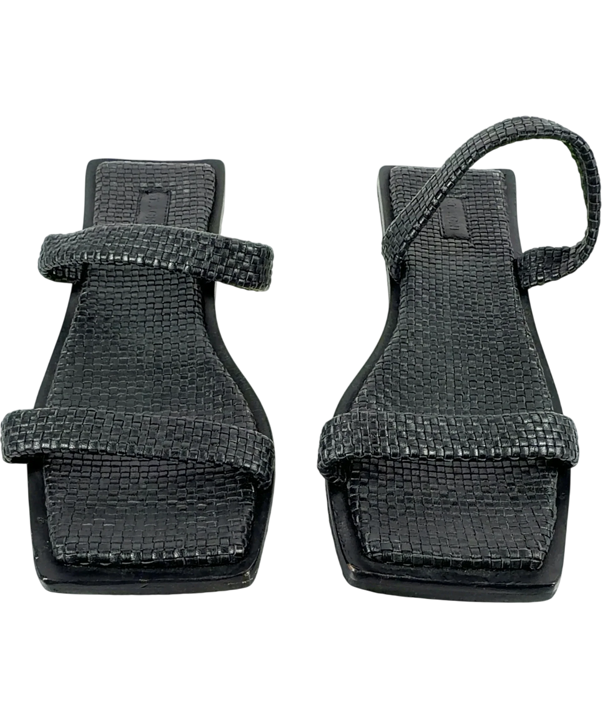 St Agni Black Woven Minimal Slide, size UK 6 EU 39 👠 — detail