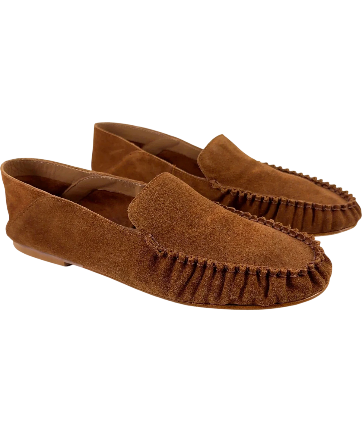 Flattered Brown Bon Bon Suede Loafer, size UK 6 EU 39 👠 — front