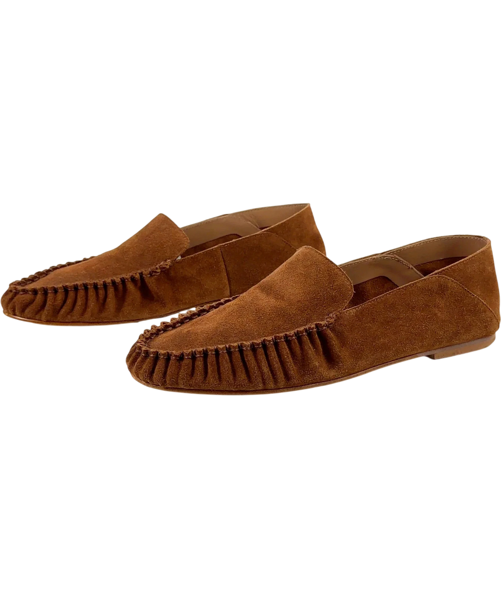 Flattered Brown Bon Bon Suede Loafer, size UK 6 EU 39 👠 — label