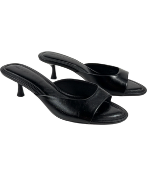 ASOS Black Kitten Open Toe Mules UK 7