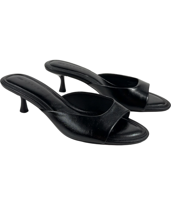 ASOS Black Kitten Open Toe Mules UK 7