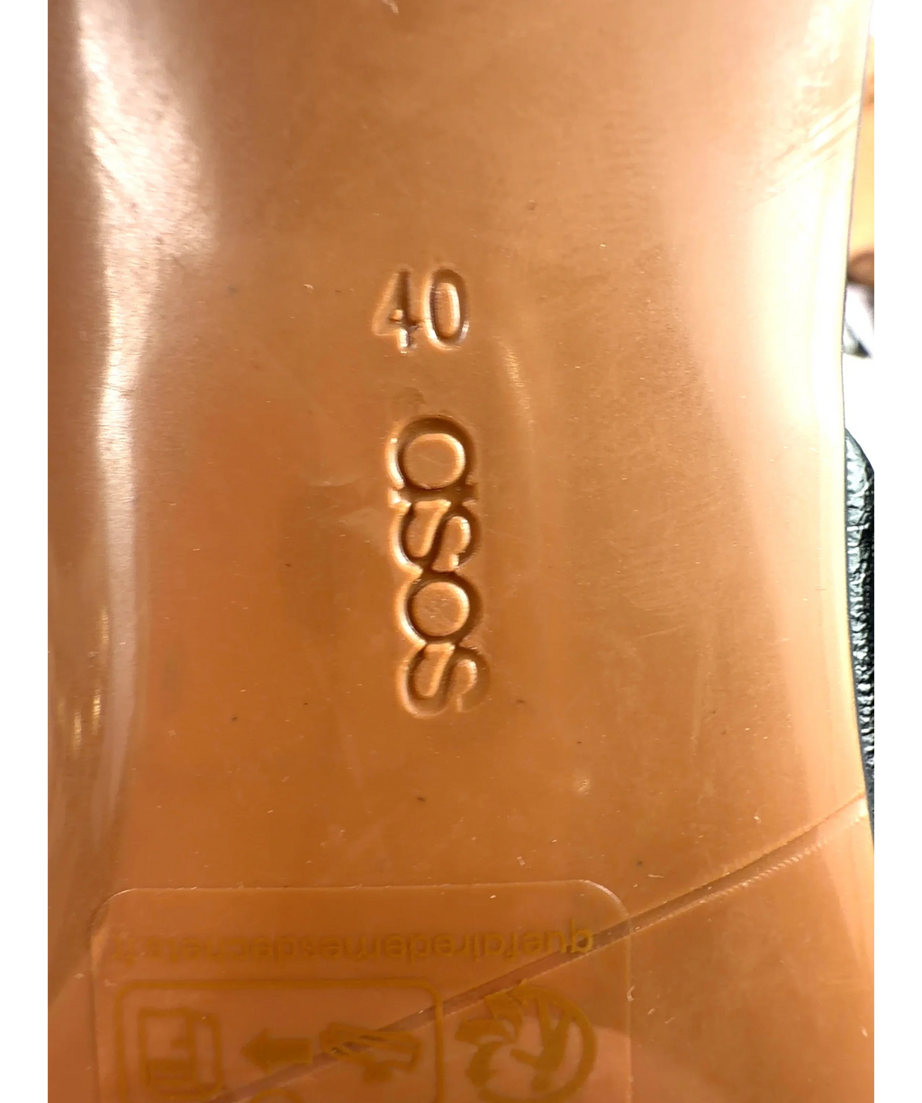ASOS Black Colour, size UK 7 EU 40 👠 — fabric detail