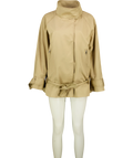 ASOS Beige funnel neck windbreaker jacket, size UK S — front