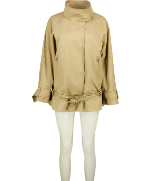 ASOS Funnel Neck Windbreaker Jacket Beige Coat UK S