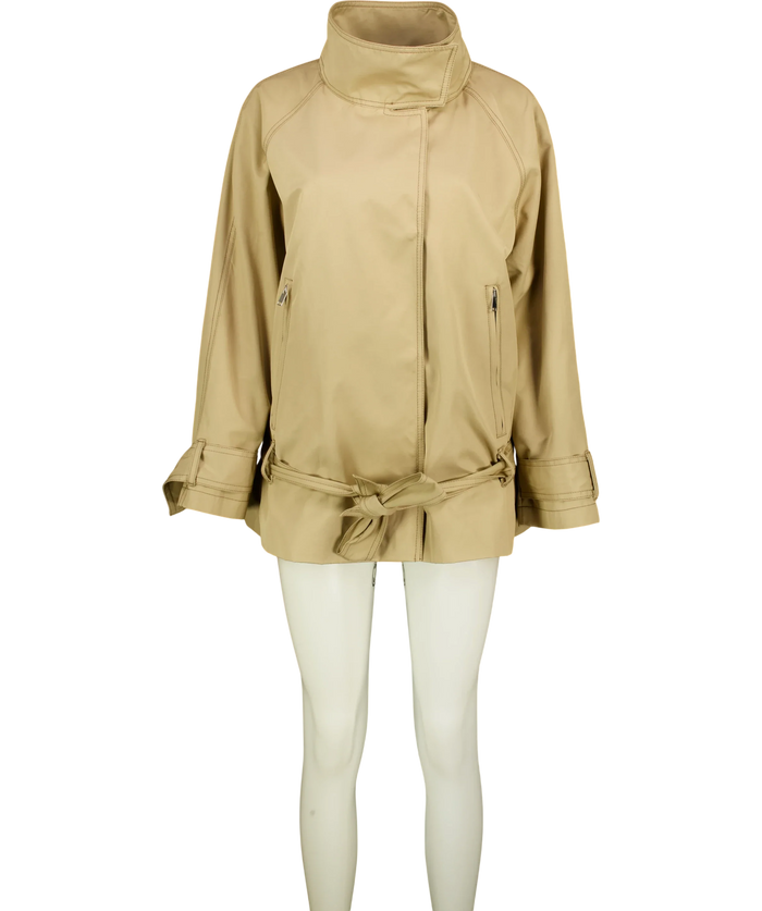 ASOS Funnel Neck Windbreaker Jacket Beige Coat UK S