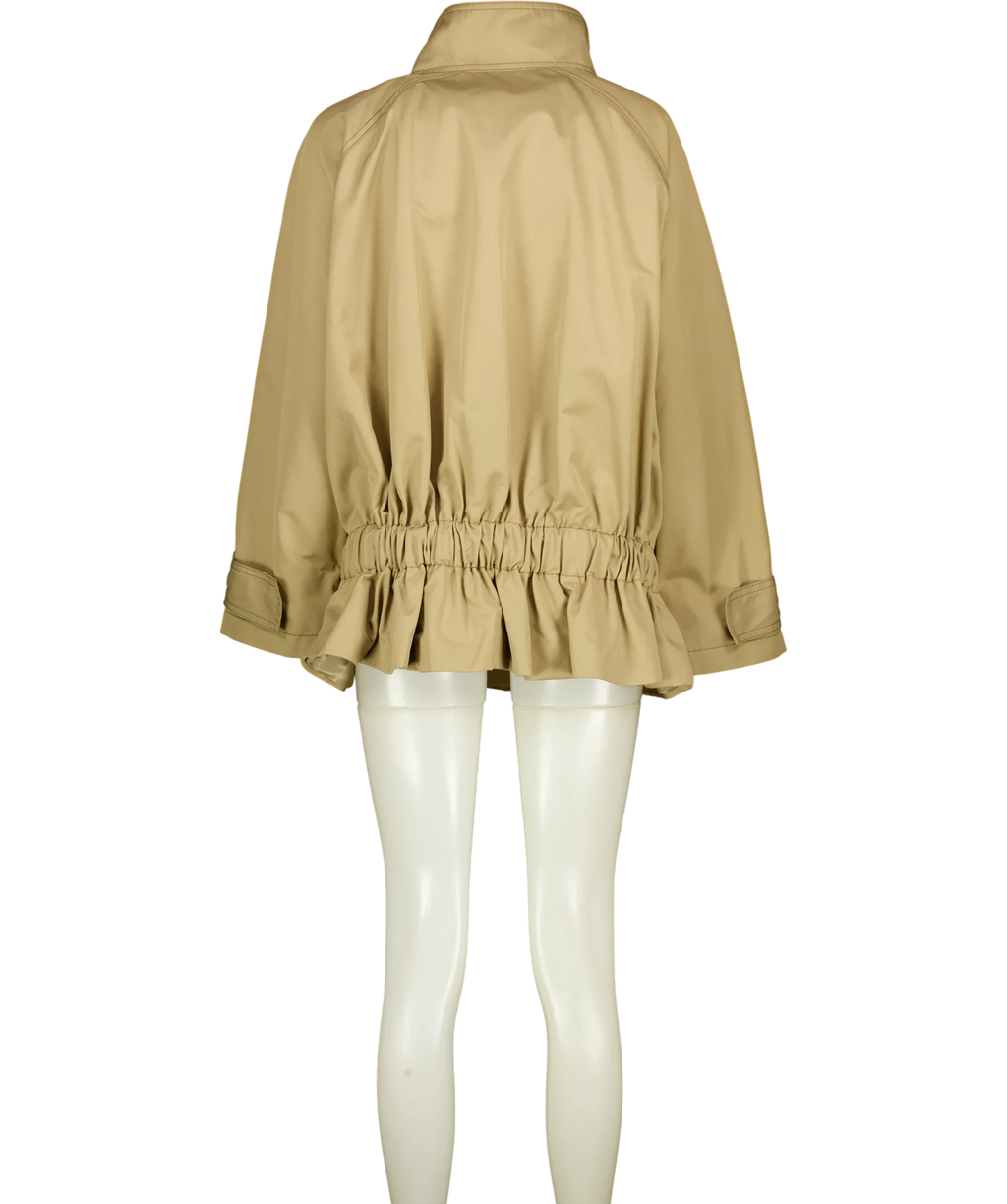ASOS Beige funnel neck windbreaker jacket, size UK S — back